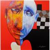 Image 1 : BERBERYAN - Acrylic and Mixed Media on Canvas "Half-hearted"