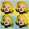 Image 2 : Steve Kaufman (1960-2010), "4 Marilyn Monroes" Hand Painted Limited Edition Silkscreen on Canvas, Nu