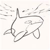 Image 2 : Wyland - "Orca" Framed Original Sketch, Hand Signed with Certificate of Authenticity.