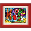 Image 1 : Romero Britto- Giclee on Canvas "Happy Mini Word"