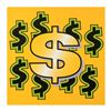 Image 1 : Steve Kaufman (1960-2010), "Dollar Sign" Limited Edition Hand Pulled Silkscreen on Canvas, Numbered 