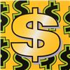 Image 2 : Steve Kaufman (1960-2010), "Dollar Sign" Limited Edition Hand Pulled Silkscreen on Canvas, Numbered 
