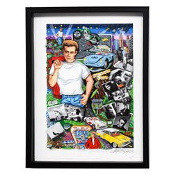 Charles Fazzino- 3D Construction Silkscreen Serigraph "Forever James Dean"