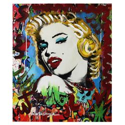 Nastya Rovenskaya- Mixed Media "Marilyn Monroe I"