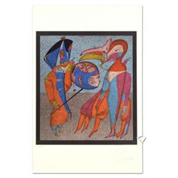 Mihail Chemiakin, Carnival Series: "Untitled 9" Limited Edition Lithograph, Numbered Hand Signed wit