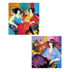 Patricia Govezensky- Set of 2 Serigraph on Paper "Noa and Models Talking"