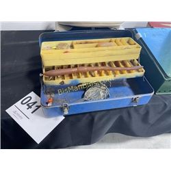 Vintage Metal Tackle Box w/ Tackle
