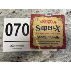 Vintage Shotgun Shell Box - Western Super-X 12