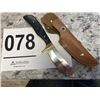 Image 1 : Buck Creek German Stainless Knife & Leather Sheath