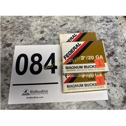 3 Boxes of Federal 3'' 20 Gauge Magnum Buckshot