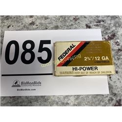 1 Box of Federal Hi-Power 2 3/4'' 12 Gauge