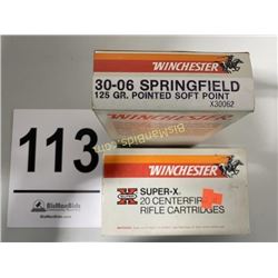 40 Rounds of Winchester 30-06 125 Gr. Pointed