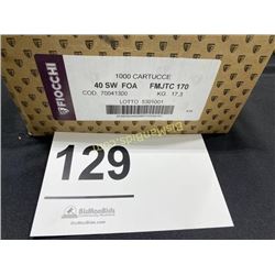 1000 Rounds of Fiocchi 40 SW Full Metal Jacket