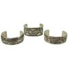 Image 1 : 3 Handwrought Silver Bracelets