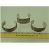 Image 3 : 3 Handwrought Silver Bracelets