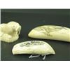 Image 3 : 3 Eskimo Ivory Carvings