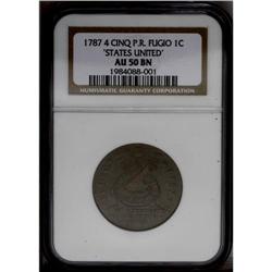"1787 1C Fugio Cent, STATES UNITED, Cinq"