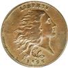 Image 1 : 1793 1C Wreath Cent--Vine and Bars--XF4