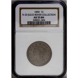"1850 1C N-20, R.6. AU55 NGC. Grellman s"
