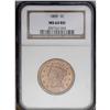 Image 1 : "1855 1C Upright 5s MS64 Red NGC. N-4, R"
