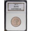 Image 1 : "1855 1C Upright 5s MS64 Red NGC. N-4, R"