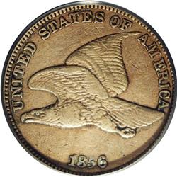 "1856 1C PR40 PCGS. Snow-9. To our eyes,"