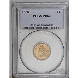 1860 1C PR64 PCGS. A penetratingly stru