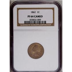 1862 1C PR64 Cameo NGC. This well struc