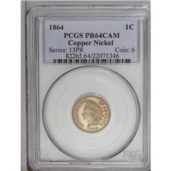 1864 1C Copper Nickel PR64 Cameo PCGS. 