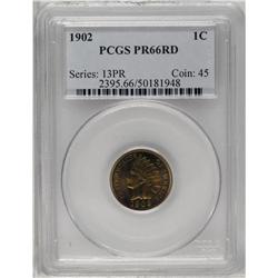 "1902 1C PR66 Red PCGS. Snow-PR1. Lemon,"