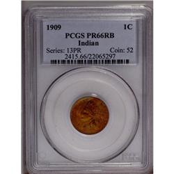 1909 1C PR66 Red and Brown PCGS. Fire-r