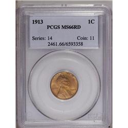 1913 1C MS66 Red PCGS. Glowing luster a