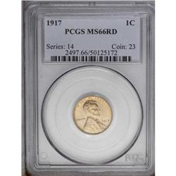 1917 1C MS66 Red PCGS. Well struck with