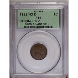 1922 No D 1C Strong Reverse Fine 15 PCG