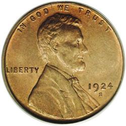 1924-S 1C MS64 Red PCGS. Ex: Ron Bozart