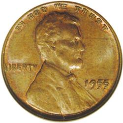 1955/55 1C Doubled Die Obverse MS62 Bro