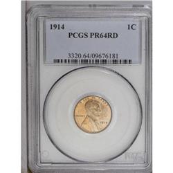 1914 1C PR64 Red PCGS. Rich peach hues 