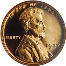 1937 1C PR67 Cameo NGC. Lightly cameoed