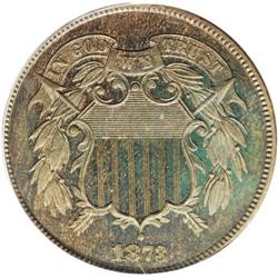 1873 2C Closed 3 PR65 Brown PCGS. Beaut