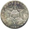 Image 1 : "1856 3CS MS65 NGC. Speckled sea-green, "