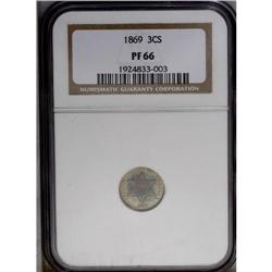 1869 3CS PR66 NGC. Turquoise-blue tonin