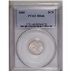 Image 1 : 1865 3CN MS66 PCGS. Hints of golden-bro
