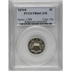 1879/8 5C PR66 Cameo PCGS. A reflective