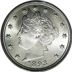 1893 5C MS66 PCGS. Both sides drip with