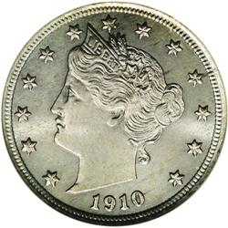 1910 5C MS67 NGC. The otherwise pastel-