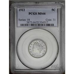 1912 5C MS66 PCGS. The design elements 