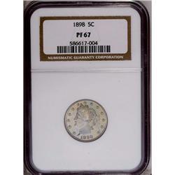 1898 5C PR67 NGC. A splendid specimen w