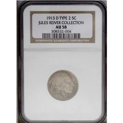 1913-D 5C Type Two AU58 NGC. Relatively