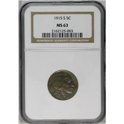 1915-S 5C MS63 NGC. Well struck and nea