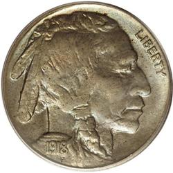 "1918-S 5C MS64 PCGS. Lustrous, with cho"